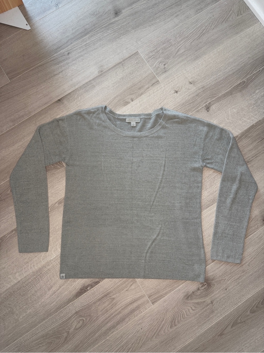 Barefoot Dreams CozyChic Pullover Sweater Heather Gray Womens S